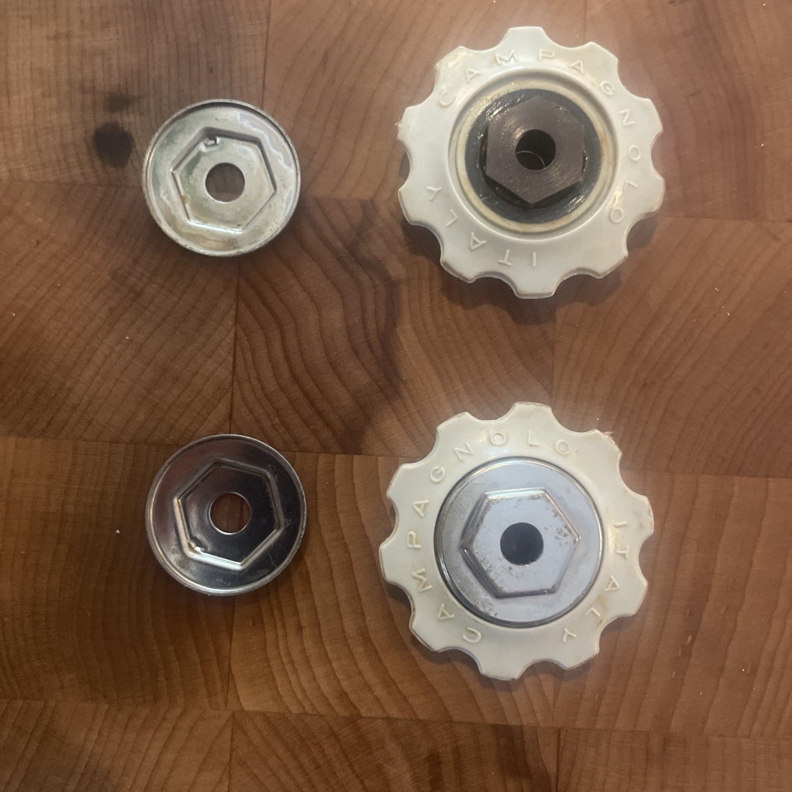 Vintage New-Old-Stock Set of CAMPAGNOLO C-RECORD Pulley Jockey Wheels. (FSW)