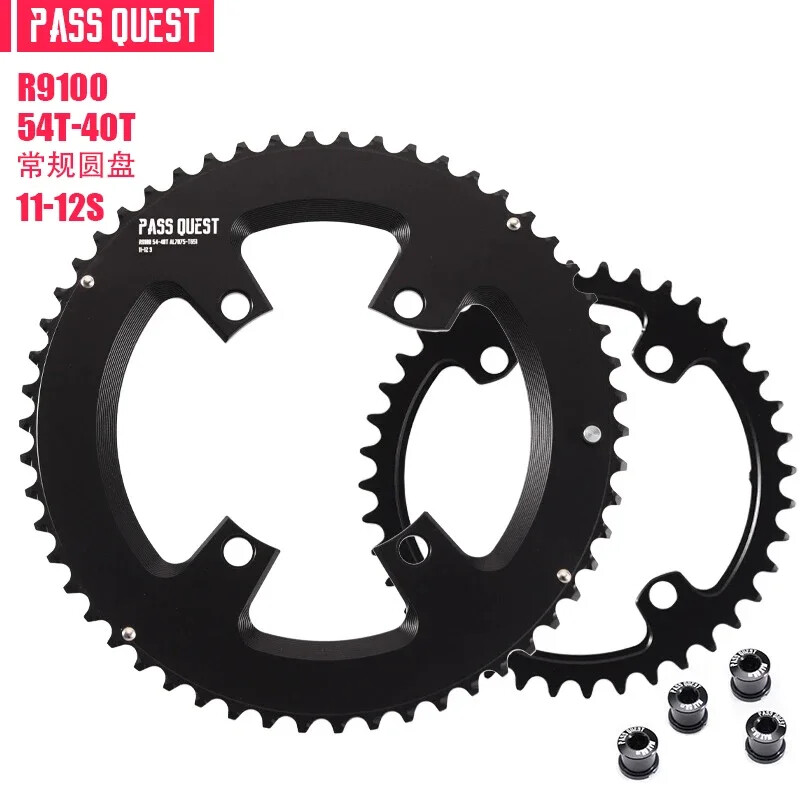 Road Bike Chainring 110bcd 4 Bolts Round Double Chainring 56-42T/54-40T/53-39T