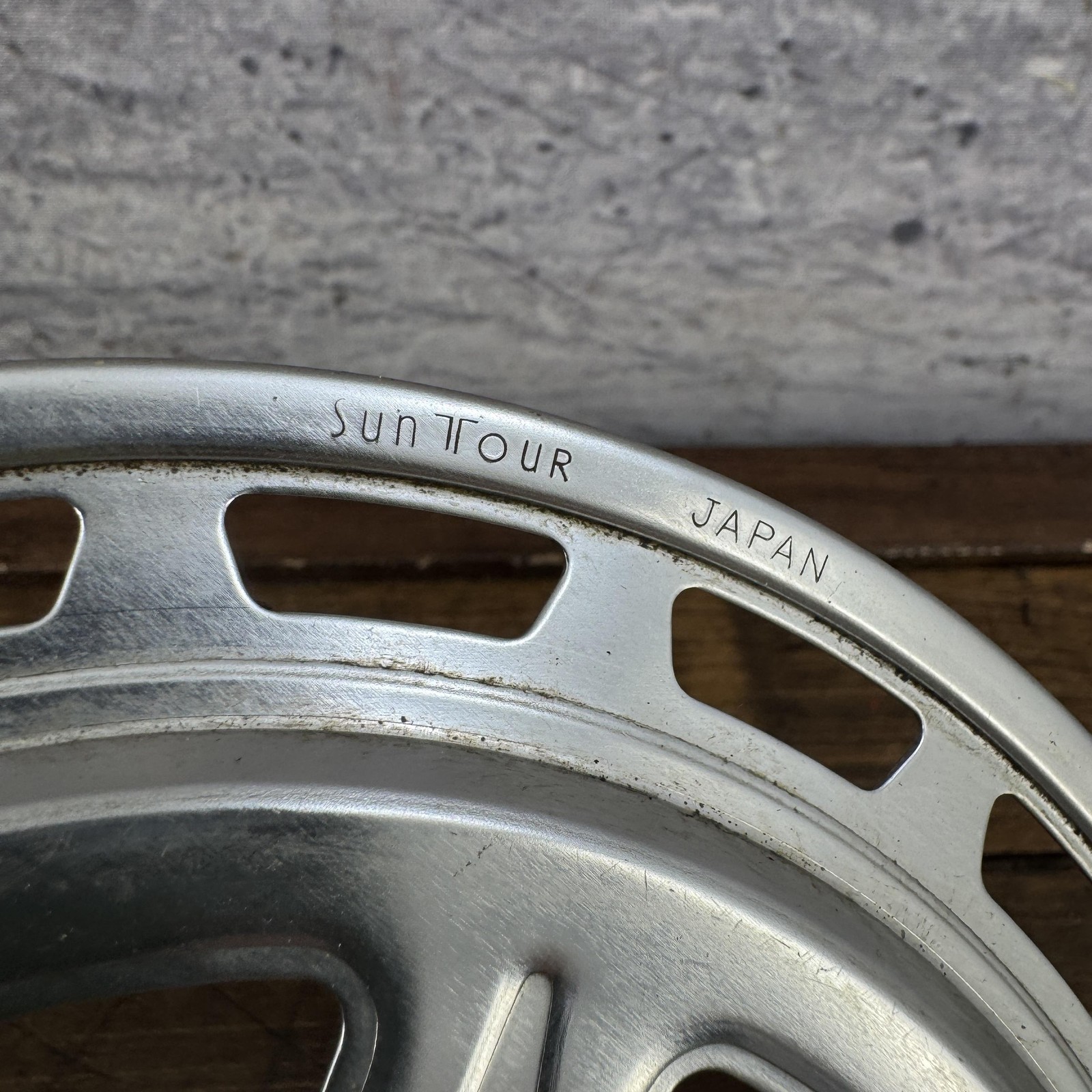 Vintage SunTour Chainring Guard Spoke Protector 45g Silver Alloy Japan Bike