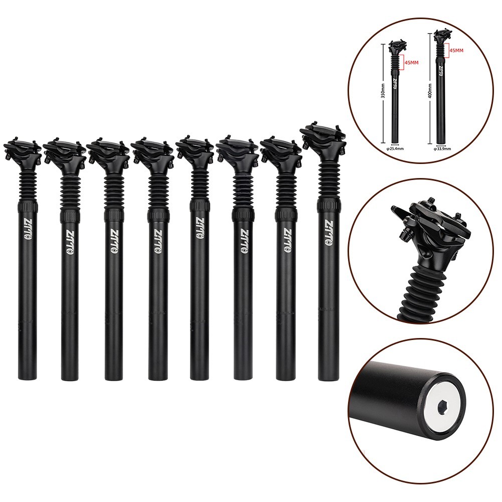 Improved Suspension System With Shock Absorber Seat Post For Mountain Bikes