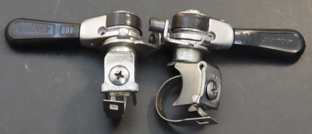 Vintage Suntour Top bar retro friction thumb Klunker shifters Japan 22.2 bar