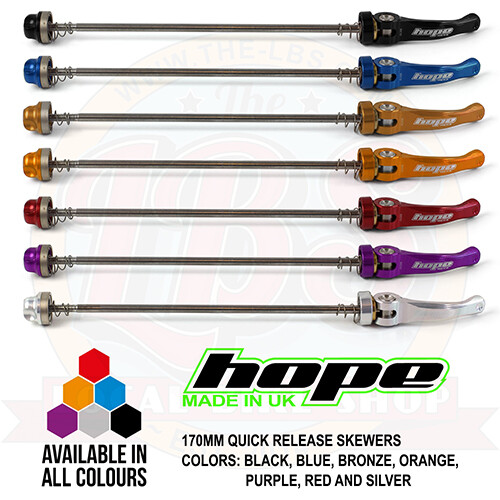 Hope Quick Release QR Stainless Steel Skewers – 100 130 135 141 170 190mm – New