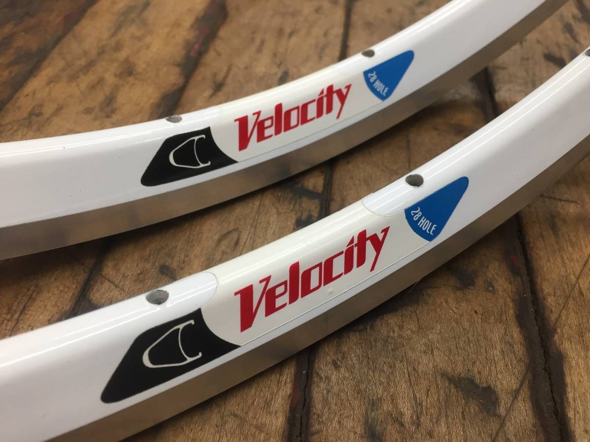 NOS 2x 700c Velocity Fusion Rims 28 Hole White- Machined Brake Track – Australia