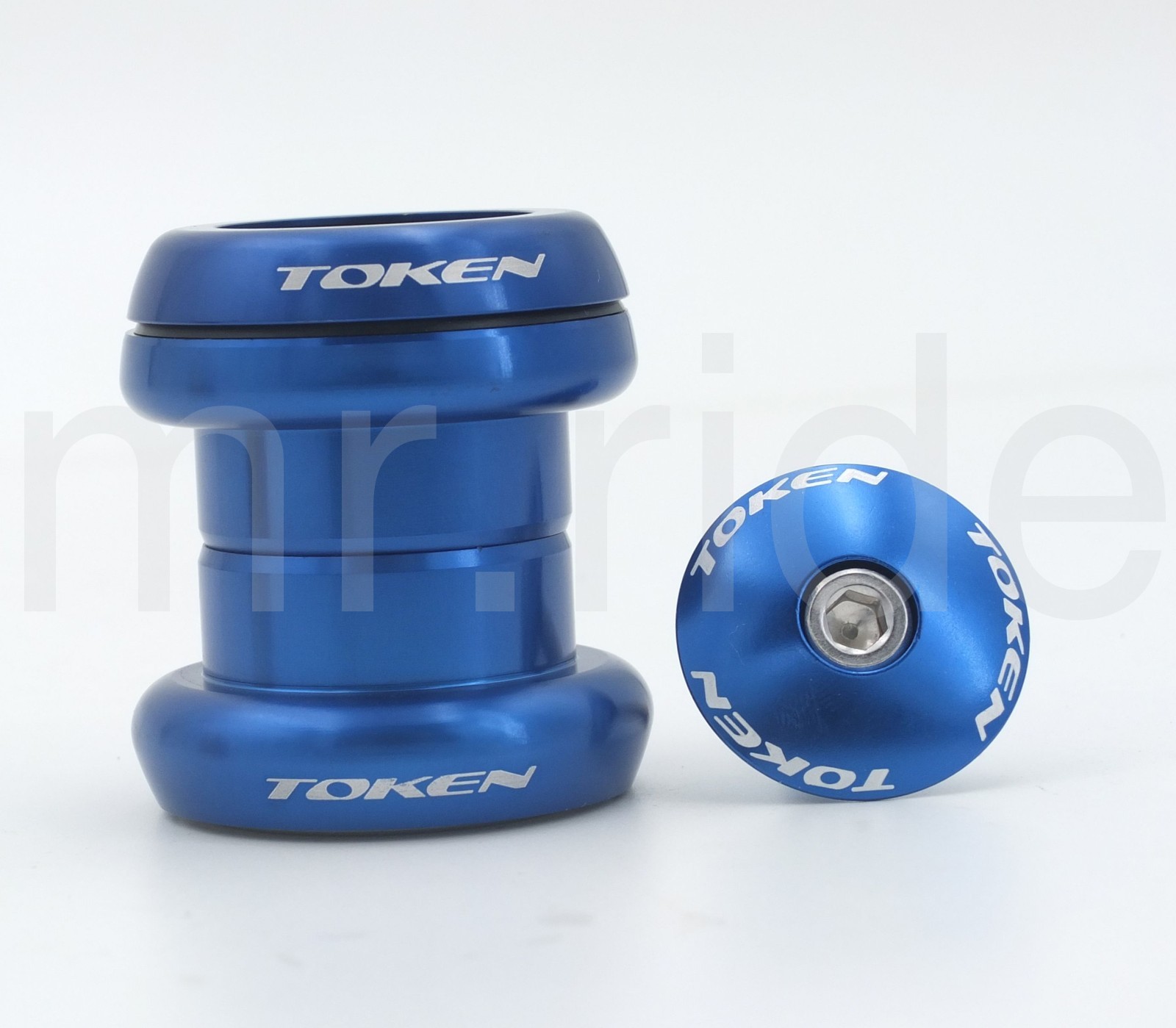 Head set TOKEN «Heggset» TK 060 for 1 1/8″ Blue for integrated + threadless