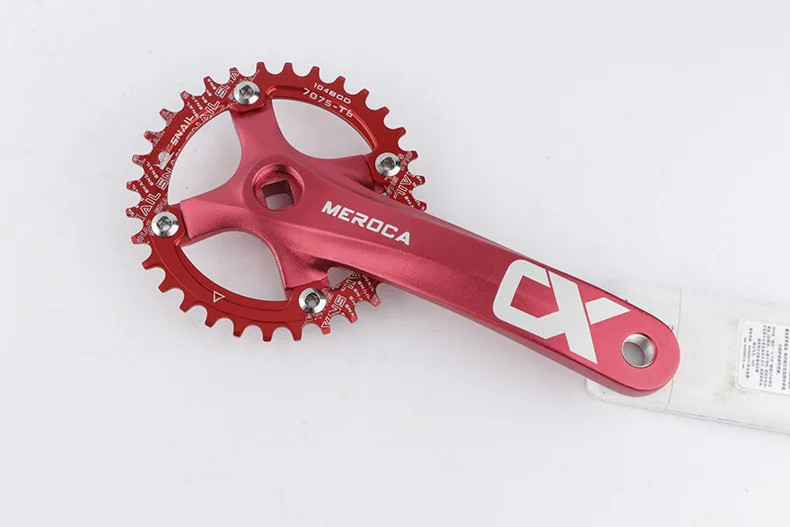 Square Hole MTB Crankset 104BCD 170mm Narrow Tooth Chainring 32/34/36/38/40T/42T