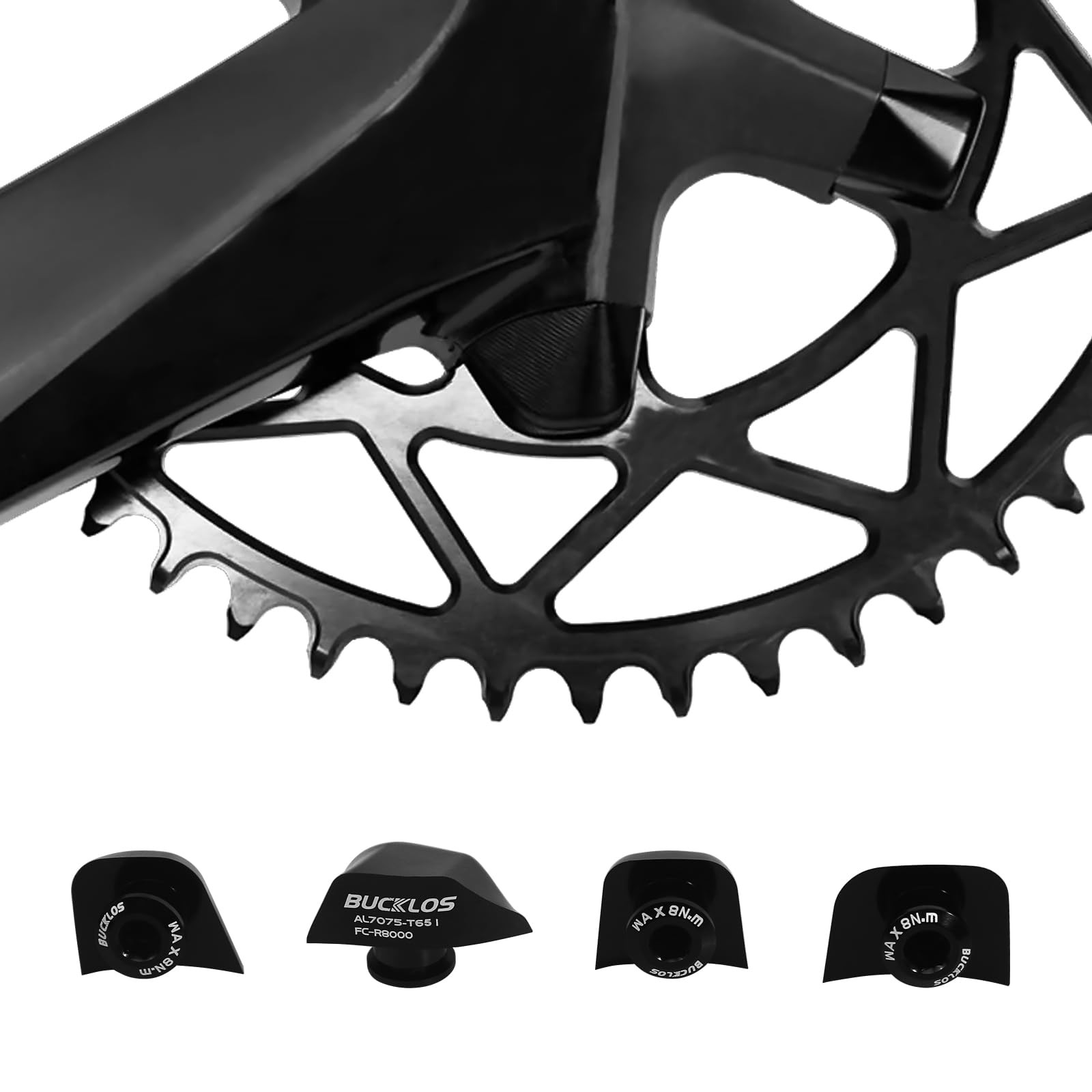 BUCKLOS Bike Chainring Bolts Crankset Screws AL7075-T651 Aluminum Alloy Shimano