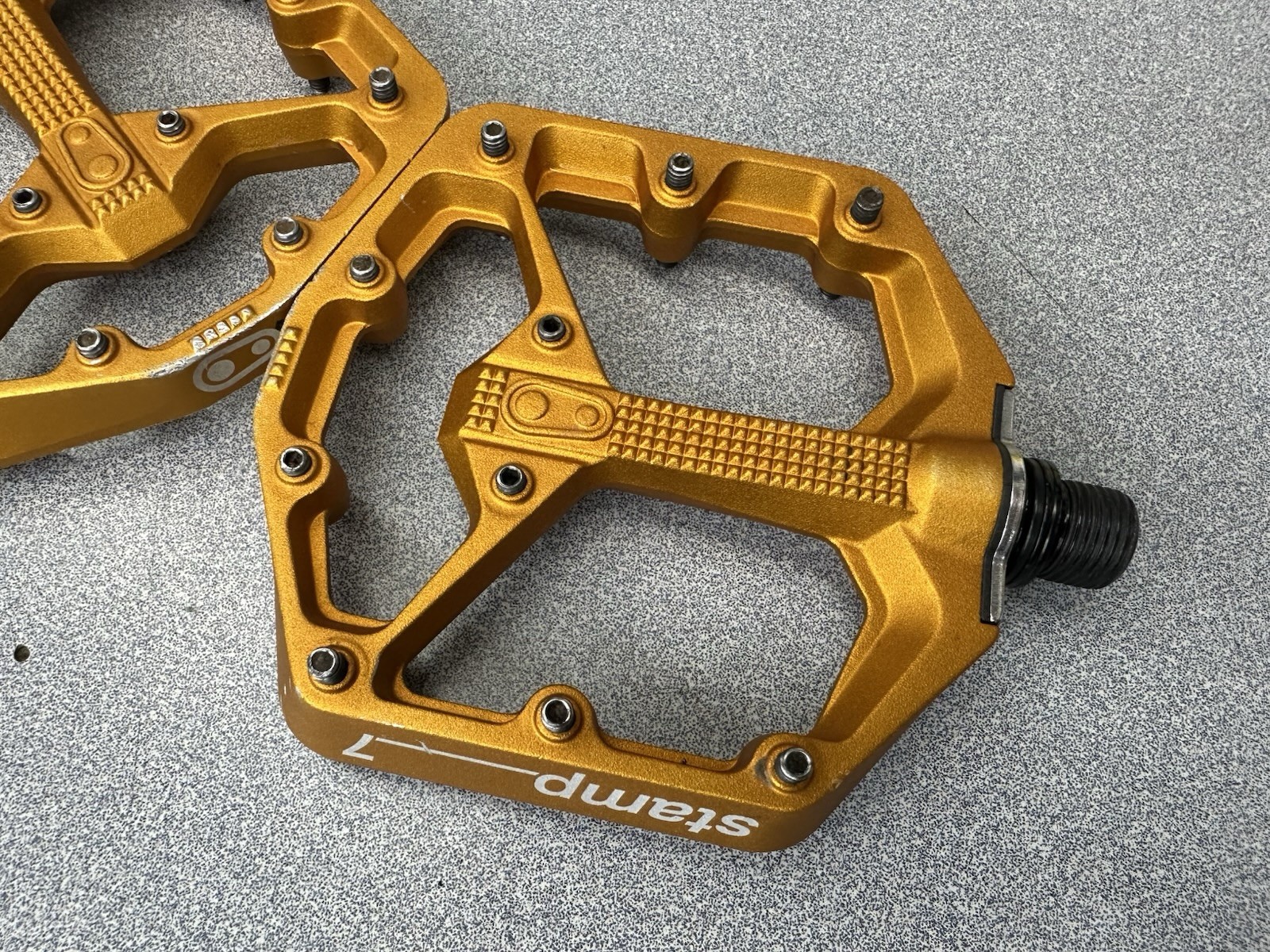 Crank Brothers Stamp 7 Small Platform MTB Pedals, Aluminum Orange