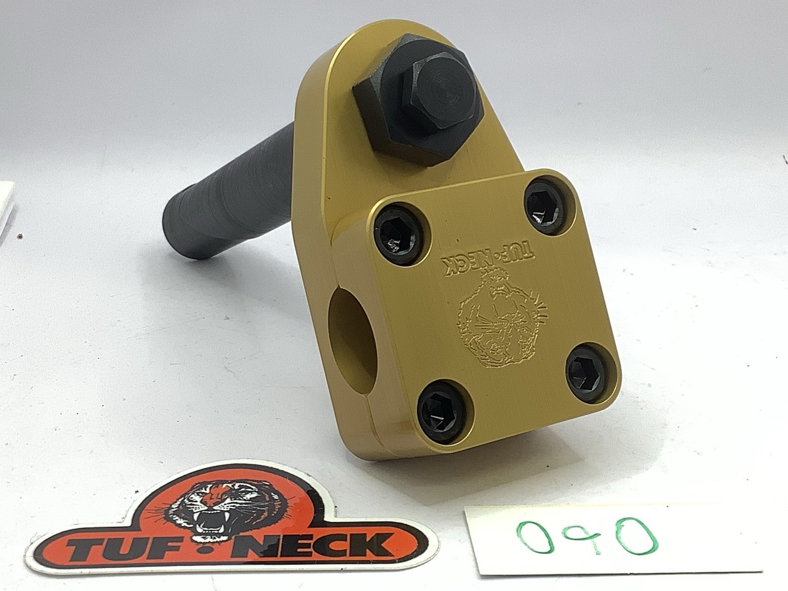 Gold 1″ Tuf-Neck Stamped Tiger Retro BMX Stem #090 *Blemished