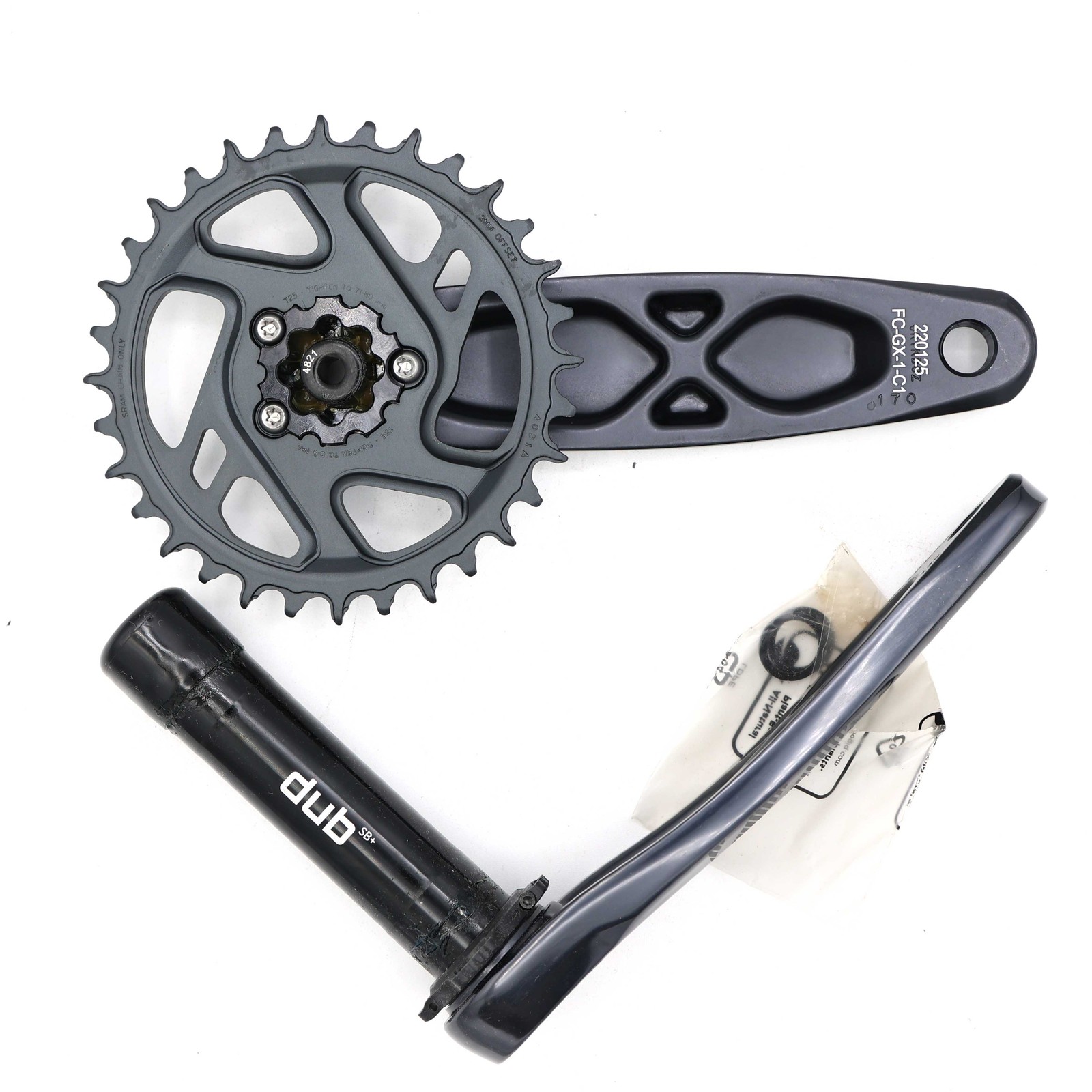 SRAM GX Eagle DUB Crankset 170mm 32T Super Boost Plus 157 Lunar