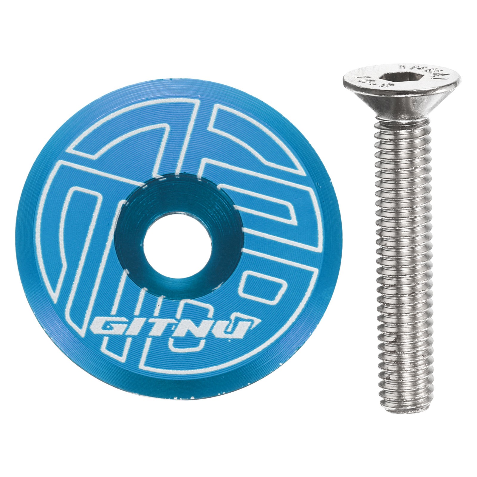1 1/4″ Bicycle Headset Top Cap Cover Cycling Headset Stem with M6 Bolt Blue,