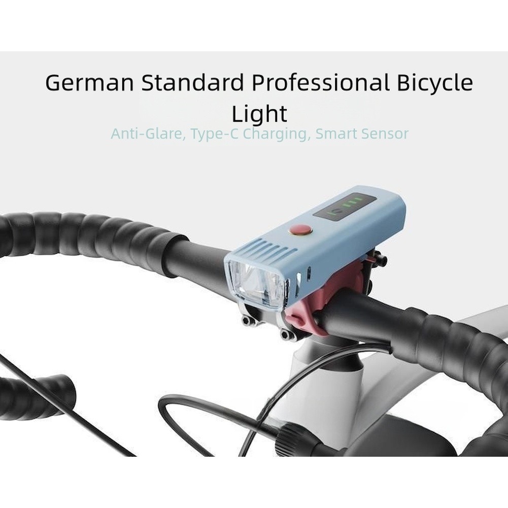 Smart Sensor Rechargeable Bike Light with Waterproof ABS Body and Auto Dimming