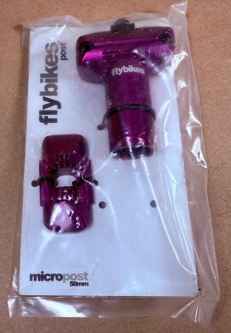 New Flybikes Micropost BMX Bike Seatpost 50mm Aluminum Purple – Free Shipping