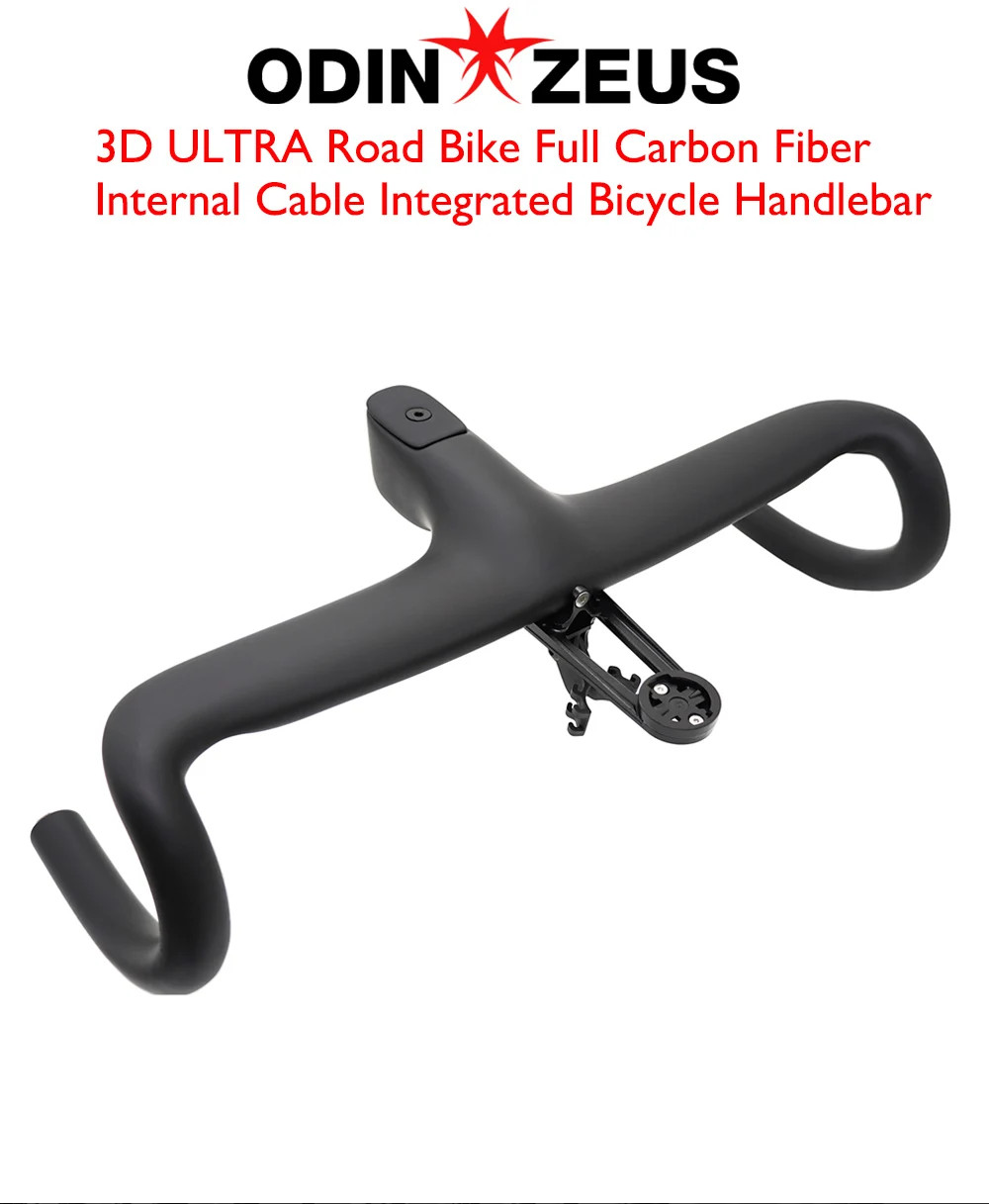 Road Bike Carbon Internal Cable Handlebar Integrated 28.6mm with Spacer Bent Bar