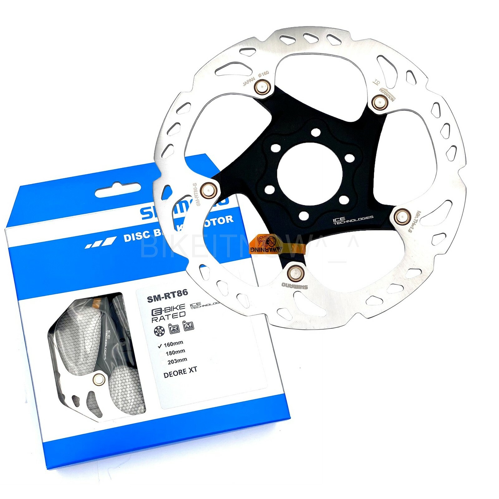 Shimano DEORE XT SM-RT86 160mm,ICE-TECH Bike Disc Brake Rotor 6-Bolt