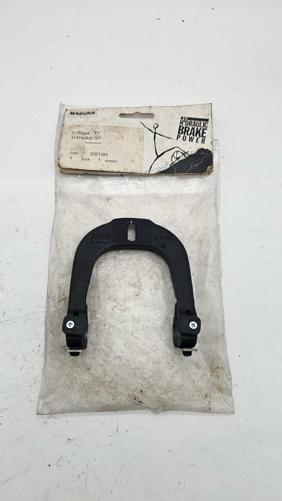 MAGURA U-BUGEL «D» BRAKE BOOSTER, ADAPTER, NEW IN BOX, BLACK, MADE IN GERMANY