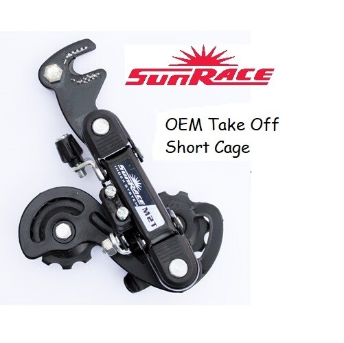 SUNRACE Rear Derailleur 5/6/7Speed 13-28T Short Cage w/Hanger OEM TAKE OFF