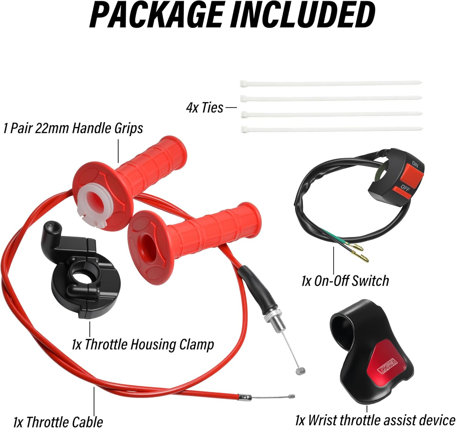 Universal Mini Bike Throttle Assembly&Cable Kit | Direct Replacement for Coleman