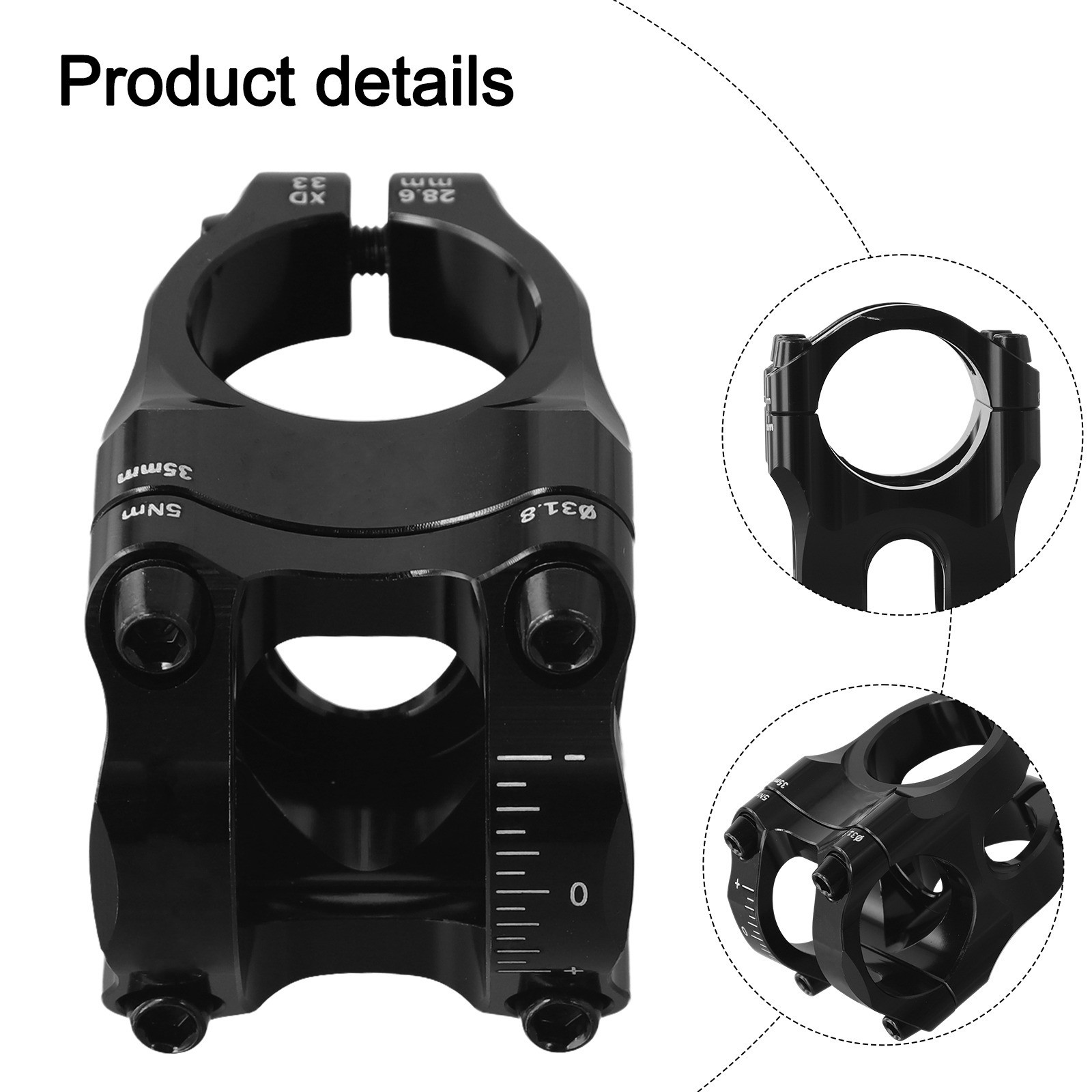 31 8MM Aluminum Alloy Bike Stem for Downhill Cycling Lightweight 123g Design