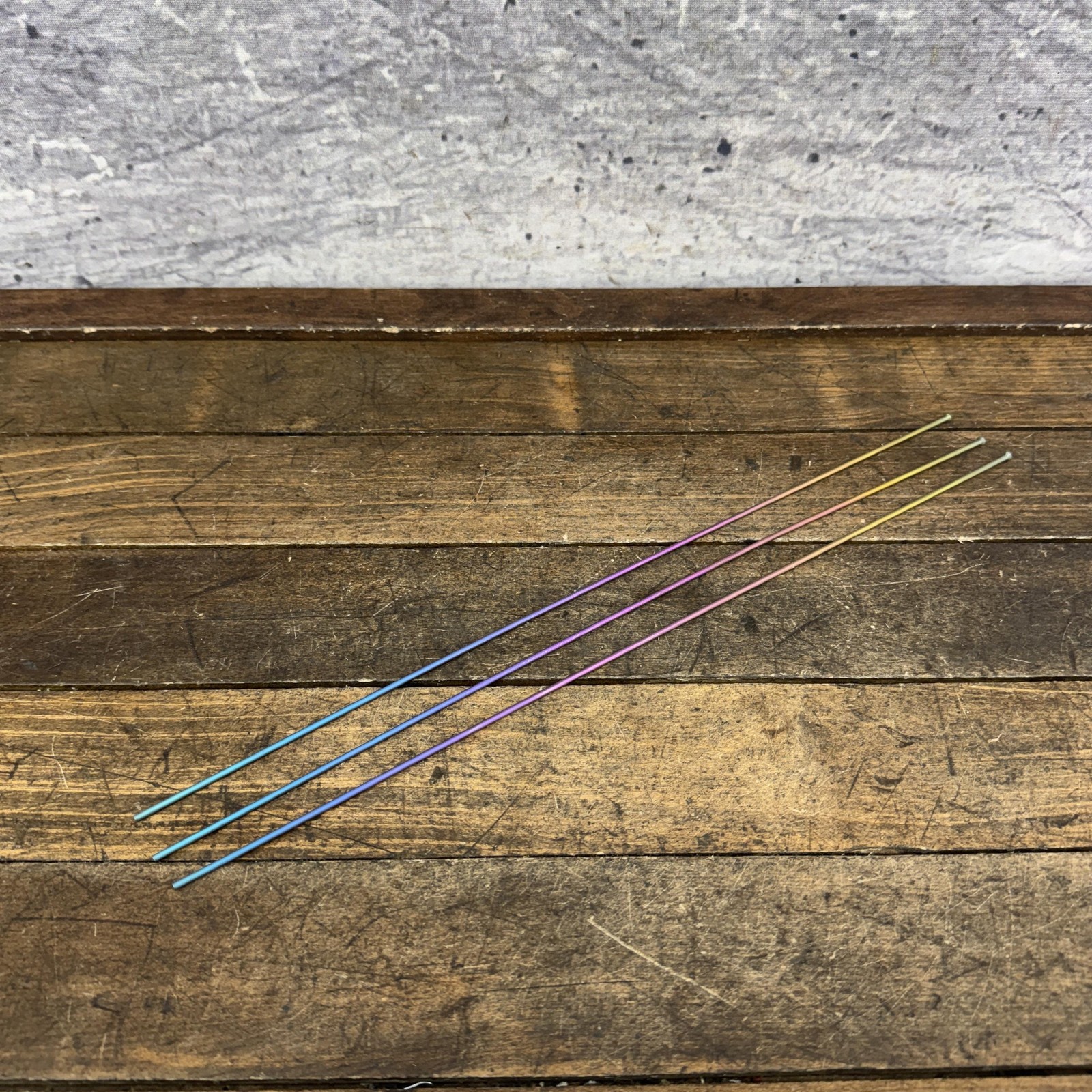 Ti Dye Titanium Spokes Union Qty 3 320mm Straight Pull Raw Unthreaded Multicolor