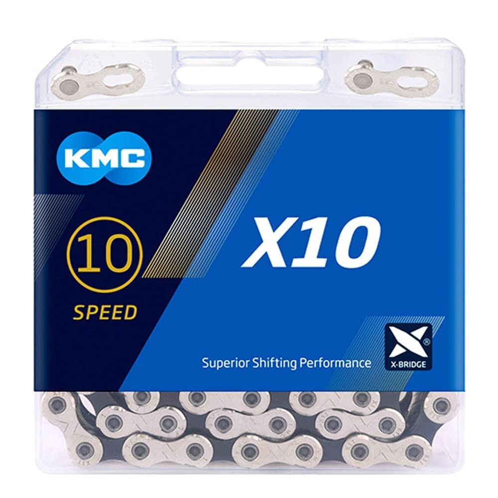 KMC X10 10-Speed Bicycle Chain 116 Links 1/2″ x 11/128″ MTB Road Bike Chain