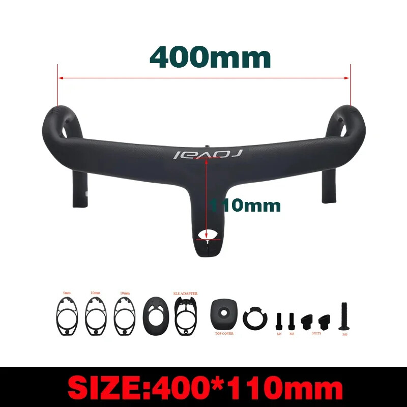 Carbon Fiber Internal Cable Routing Road Bicycle Handlebar Cockpit Di2 Drop Bar