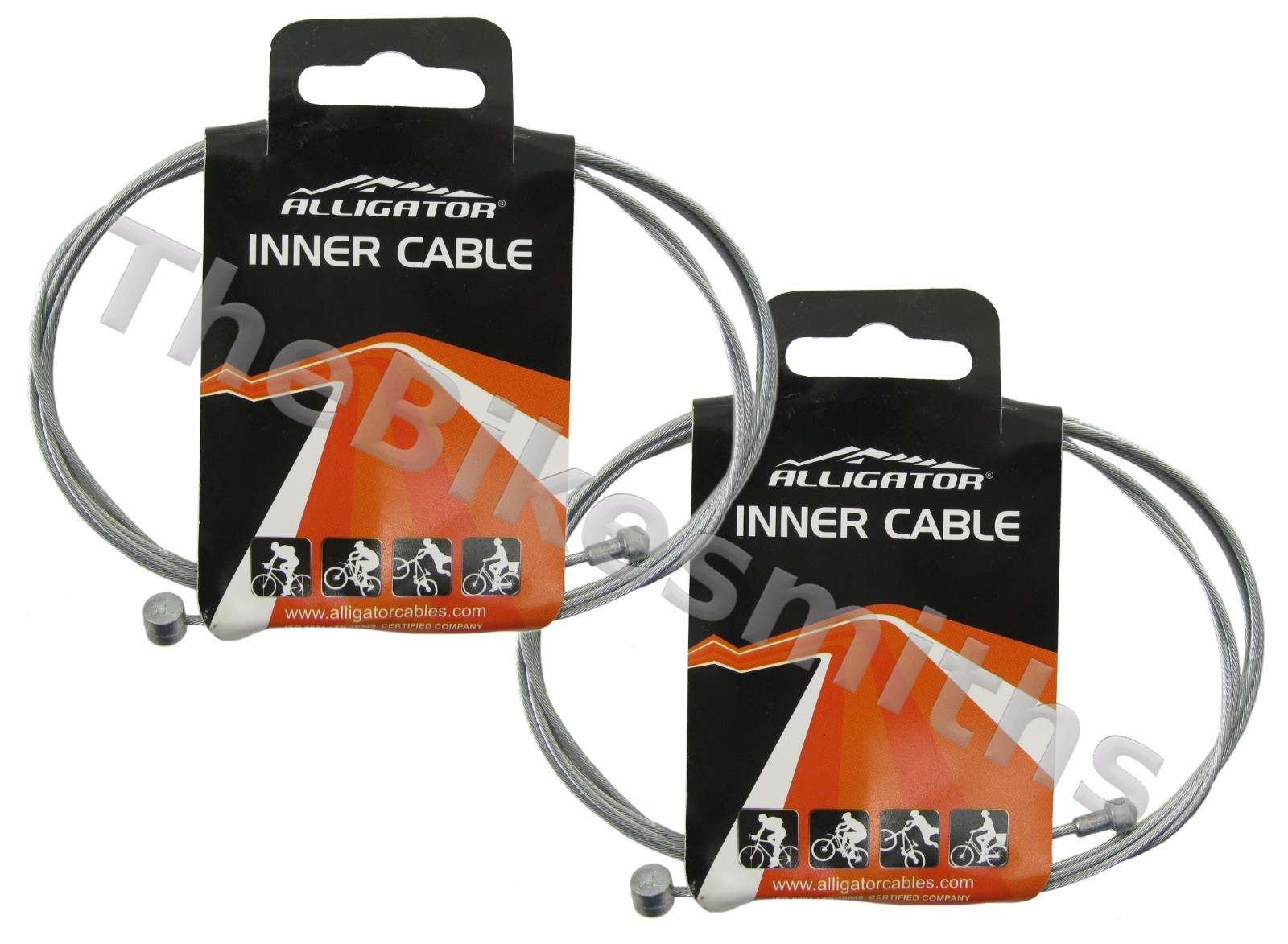 Pair Alligator Universal Brake Cable Road MTB 1700mm 1.6mm Bicycle Wire 2-pack