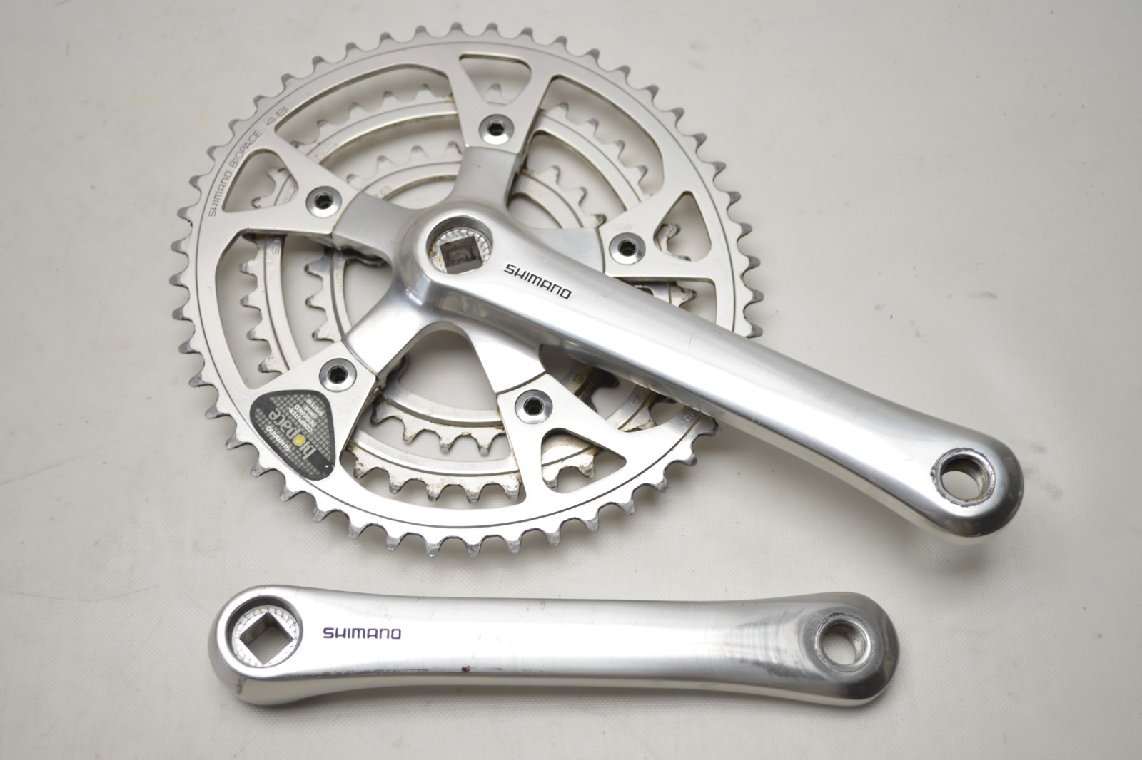 SHIMANO DEORE XT BICYCLE 175 MM BIOPACE-48/38/28 TOOTH JIS CRANKSET FC-M730