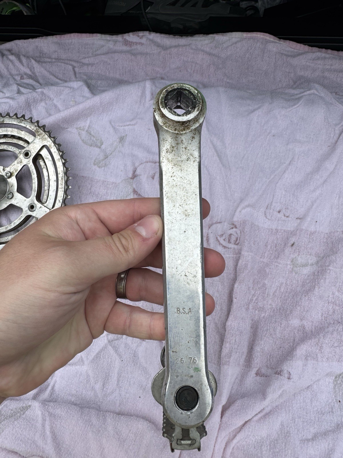 Nervar Crankset Square Taper 170 54/40 50.4 BCD Schwinn Vintage Bicycle Touring