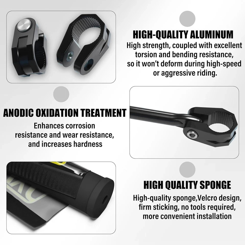 7/8″ 22Mm Dirt Bike Handlebars, High/Mid/Low Rise, CNC 6061-T6 Aluminum W/Foam P