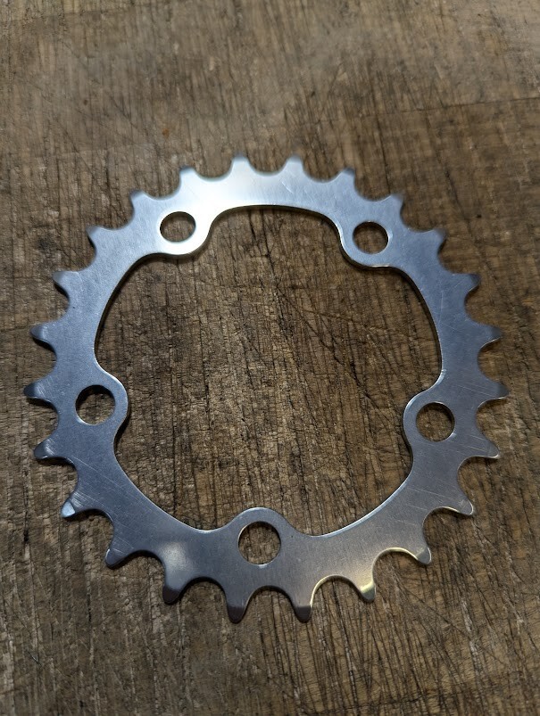 NOS KOOKA 24t 74 bcd chainring MTB vintage (silver/raw) 1/1