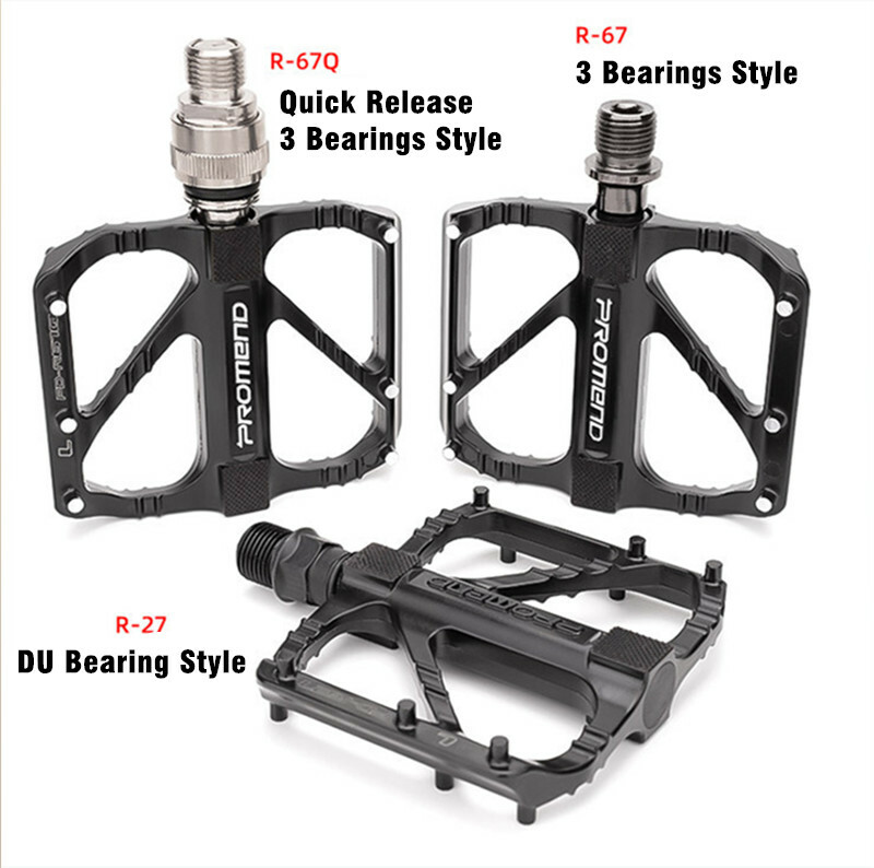 PROMEND Folding Bike Pedals Quick Release MTB Road Bicycle Flat Pedals 3 Bearing