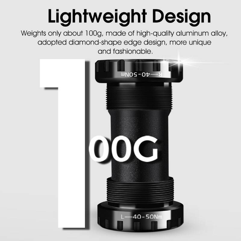Aluminum Alloy Hollow Bike Bottom Bracket MTB Mountain Road Bike Sealed Bearing