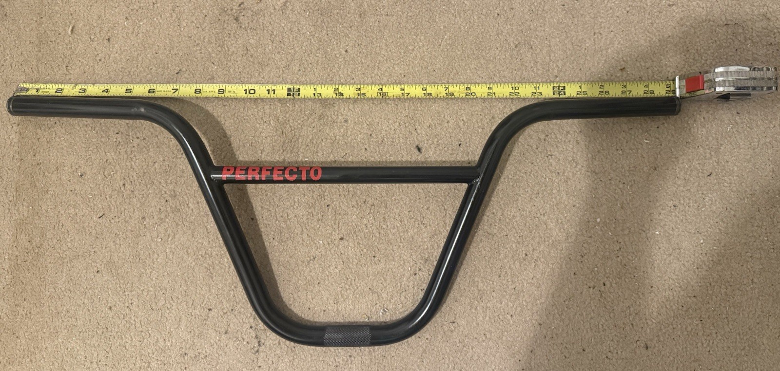 Perfect 10 Black BMX Bike Handlebars, 29in Wide, 22.2mm Clamp, 10in rise