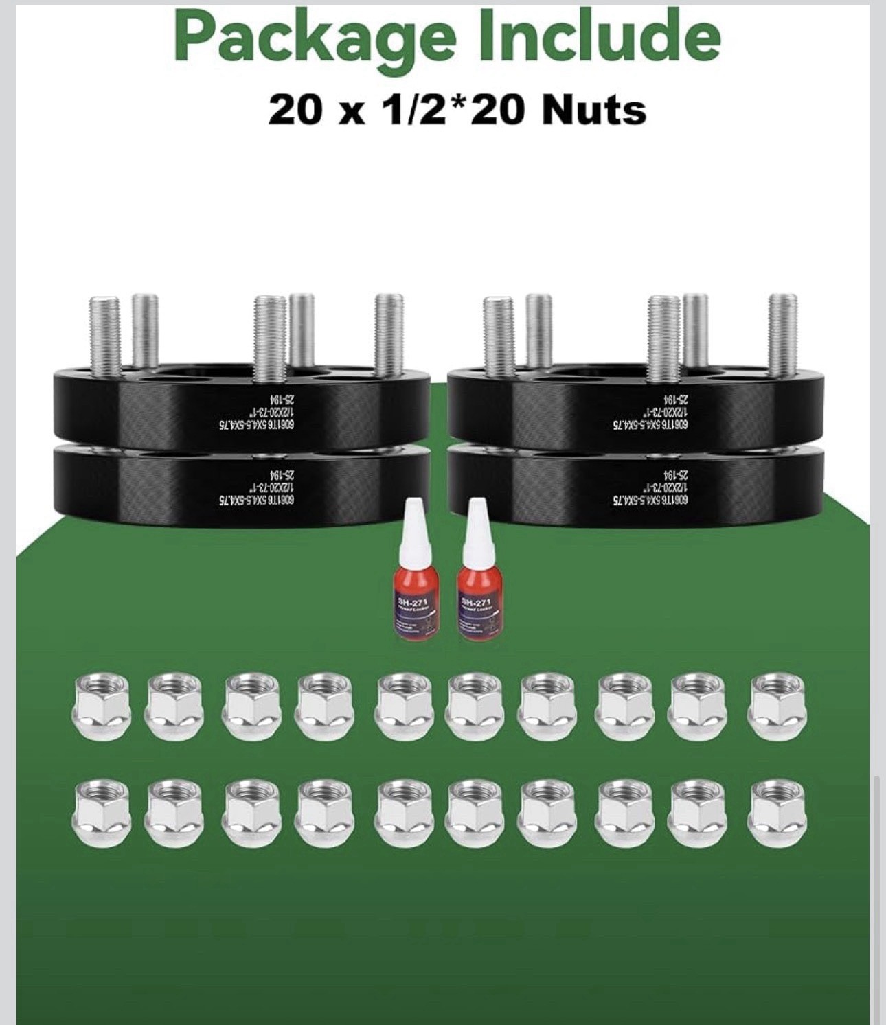 Wheel Adapters, 1inch 5×114.3mm to 5×120.65mm Wheel Adapter 5×4.5 to 5×4.75