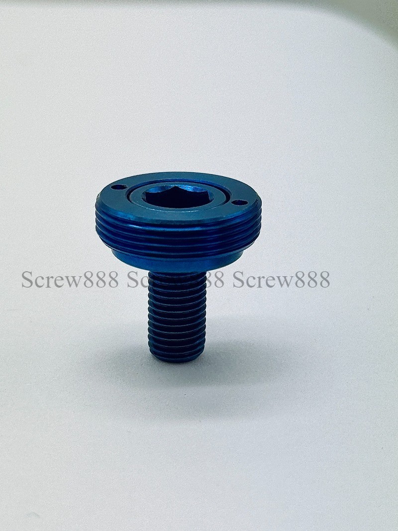 M8x15mm Bike Crank Titanium Bolts Screws Square Taper Bottom Bracket Ti Bolt Cap