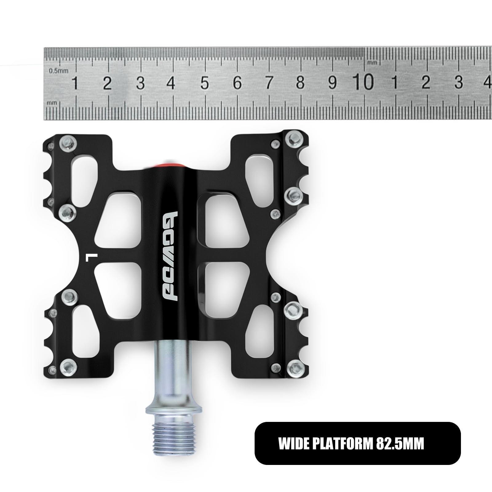 Mountain Bike Pedals Lightweight Adult MTB Platform Flat Pedals Wide Black