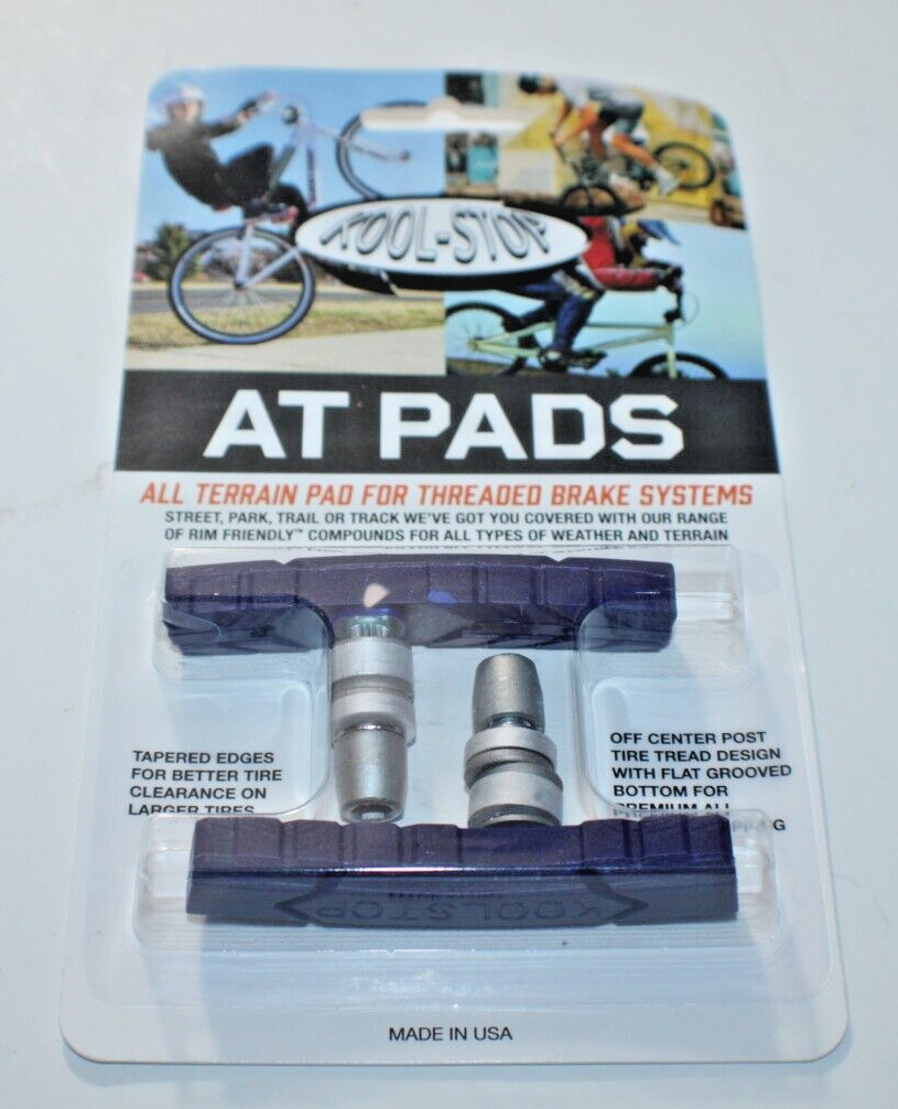 Kool-Stop AT Bike Brake Pad Set Front/Rear Dark Blue KS-ATDB Linear Free Shipper
