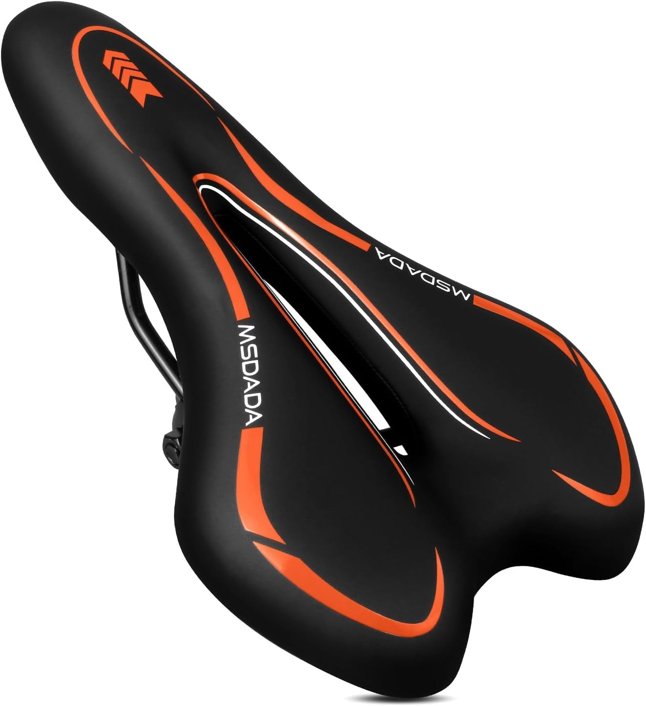Gel Bike Seat – Comfortable Bicycle Saddle with Extra Soft Cushion Padded Orange