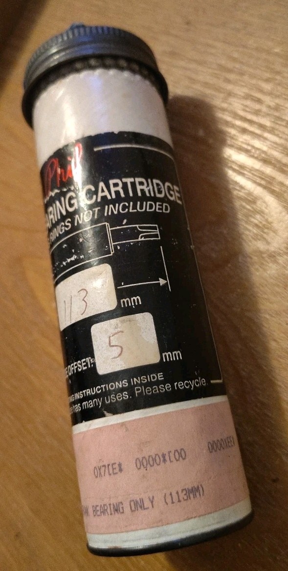 [51] ORIG PKG Phil Wood Crankbearing Cartridge 113mm Square Taper Bottom Bracket