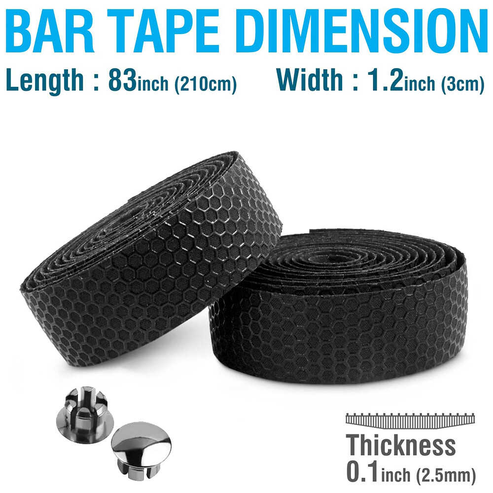 2Pcs Road Bike Bicycle Handlebar Tapes Drop Grip Bar Wrap Silicone Soft Cycling