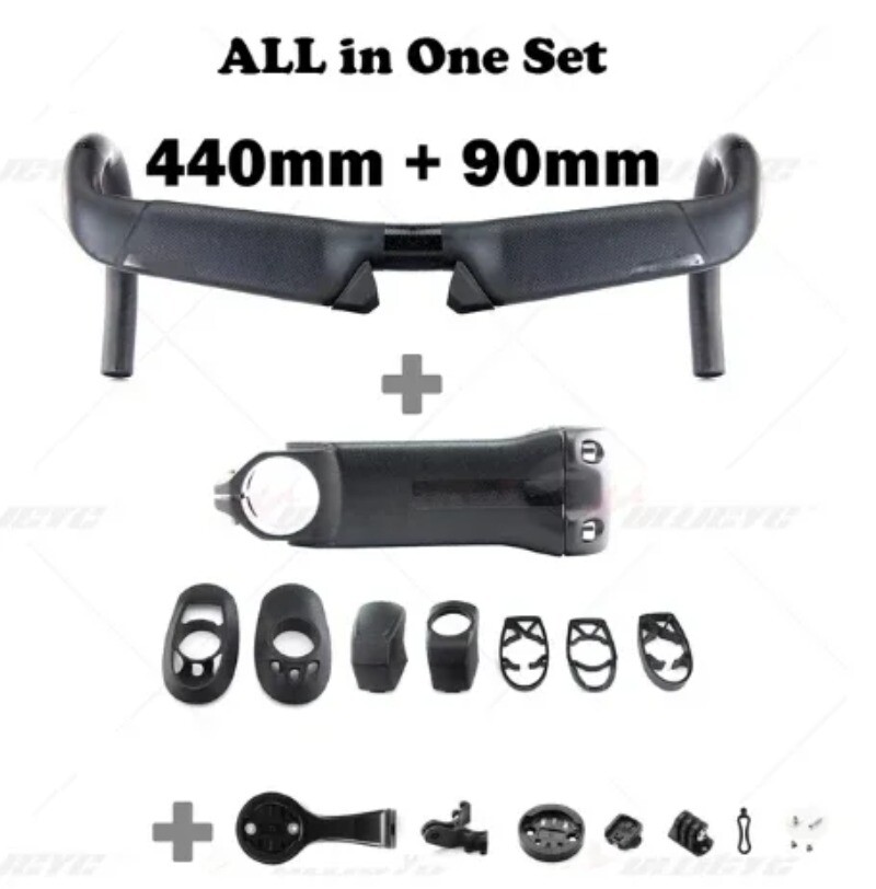 Carbon Aerofly Integrated Handlebars Matte 31.8*400/420/440mm Bicycle Accessorie