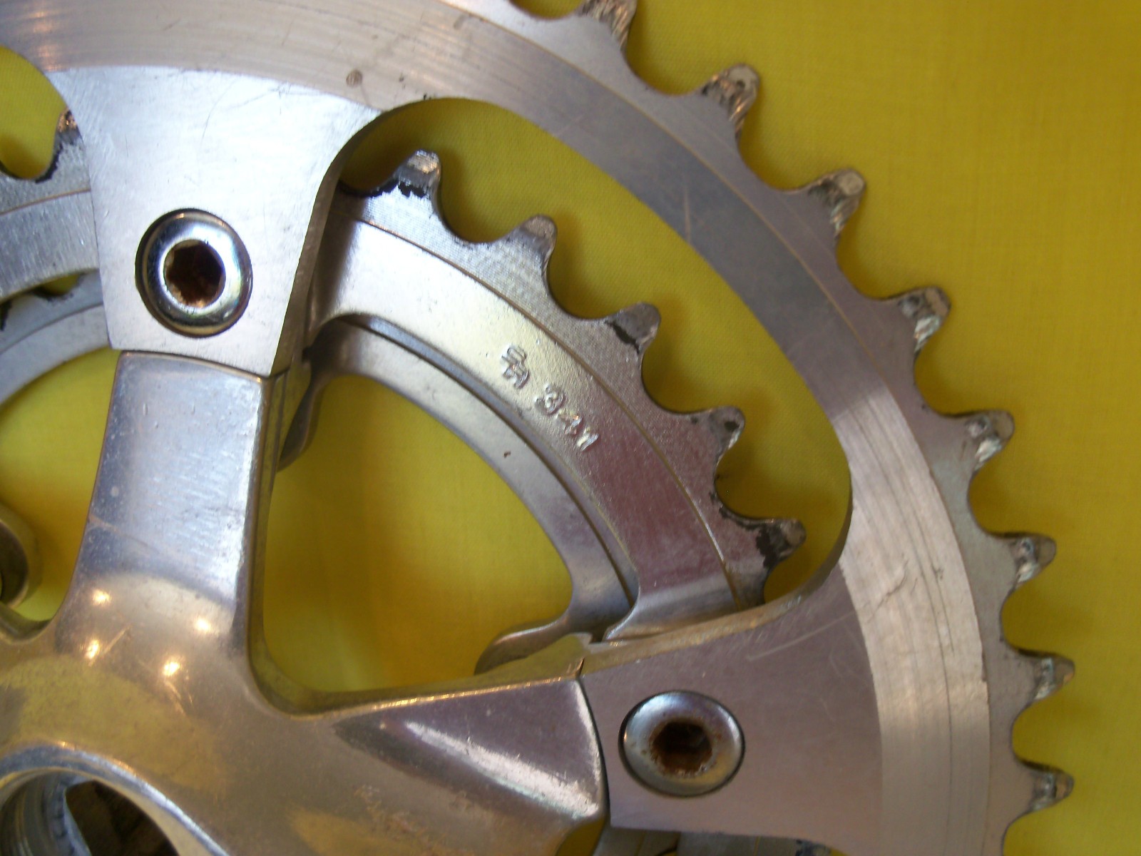 Vintage 1985 Sakae SX Triple 175 mm Crankset, 28/34/45