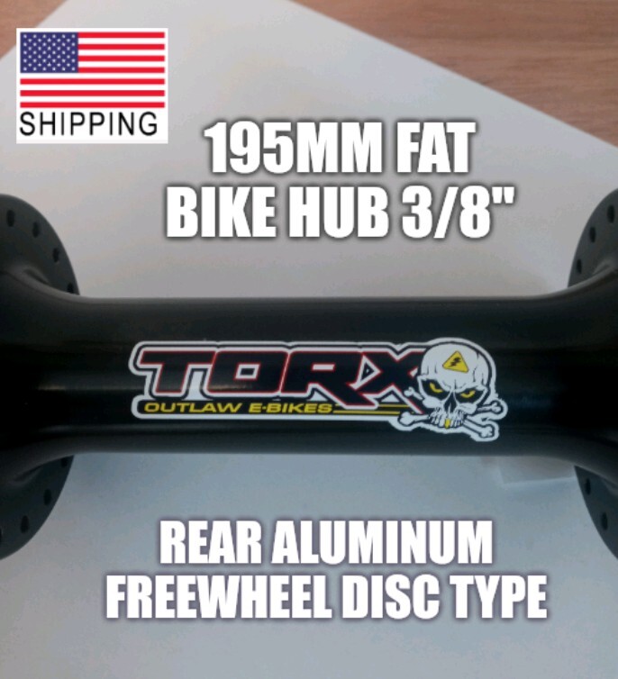 Fat bike rear hub 195mm 36H 3/8″ freewheel disc type