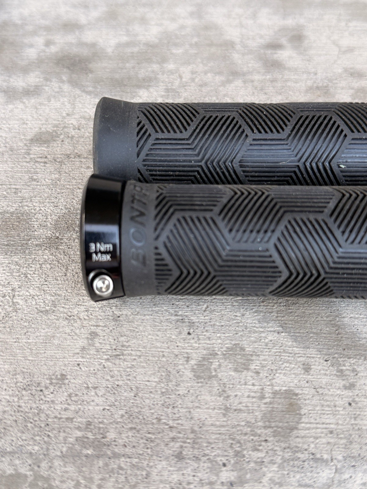 Bontrager Lock-On Bicycle Handlebar Grips, Black Rubber, 22.2mm, Pair