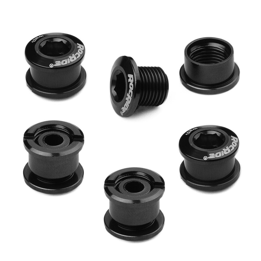 RocRide Single Chainring Bolts in Aluminum or Steel. Pack of 5.