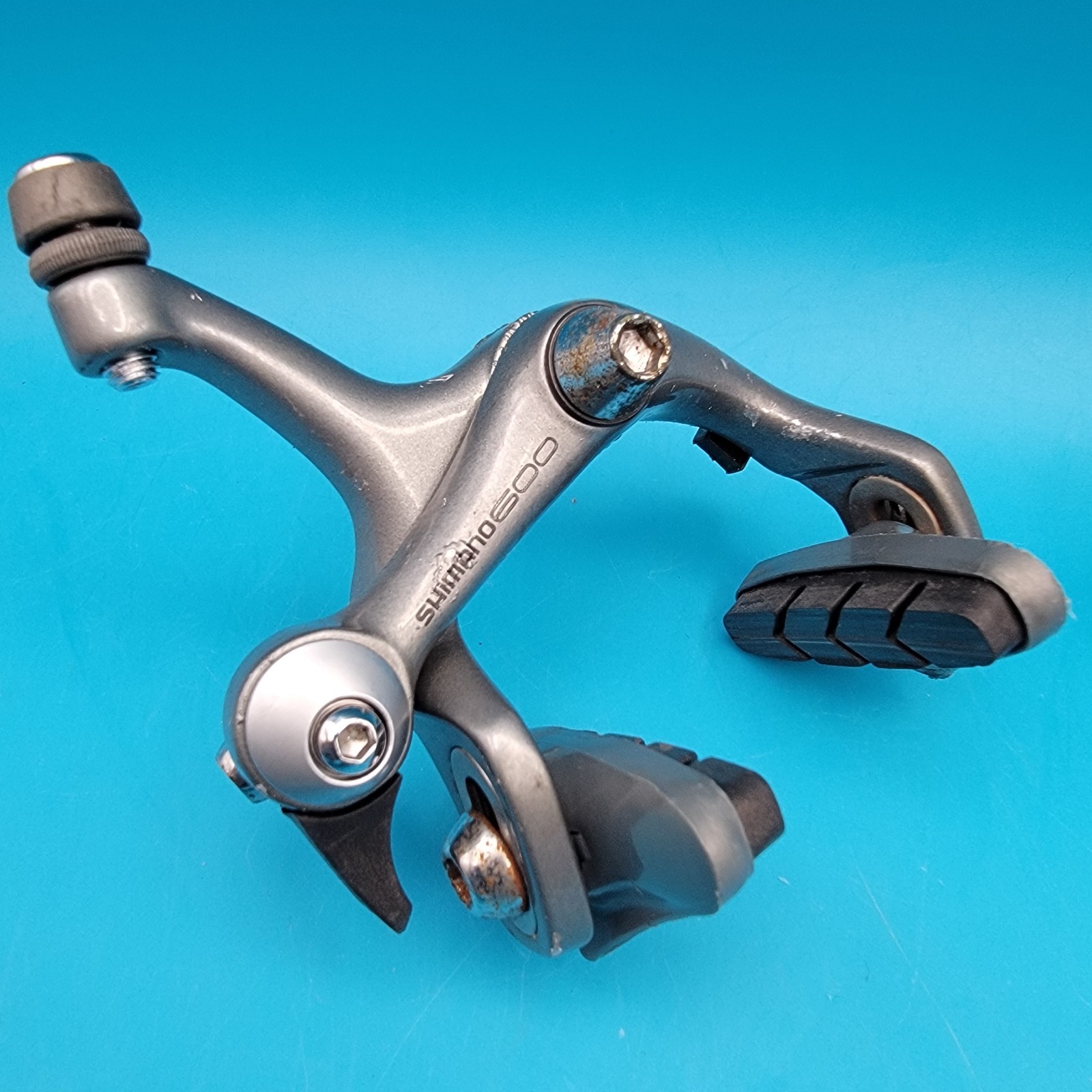 Shimano 600 Tricolor BR-6400 Gray Short-Reach Side-Pull Brake Calipers e18
