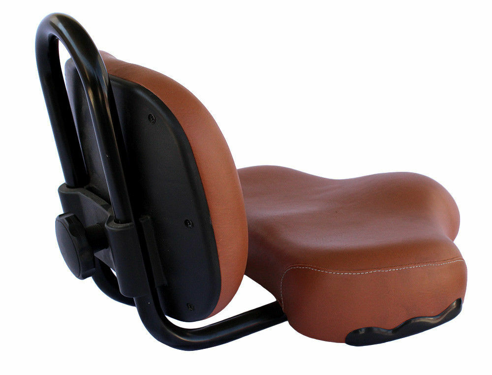 Universal Comfortable Soft Seat Wide Cruiser Bike Adjustable Backrest Saddle NEW