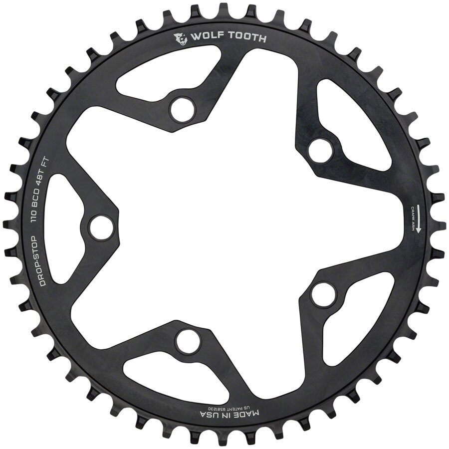 Wolf Tooth Chainring 48t 110 BCD 5-Bolt 10/11/12-Speed Alloy Cyclocross & Road