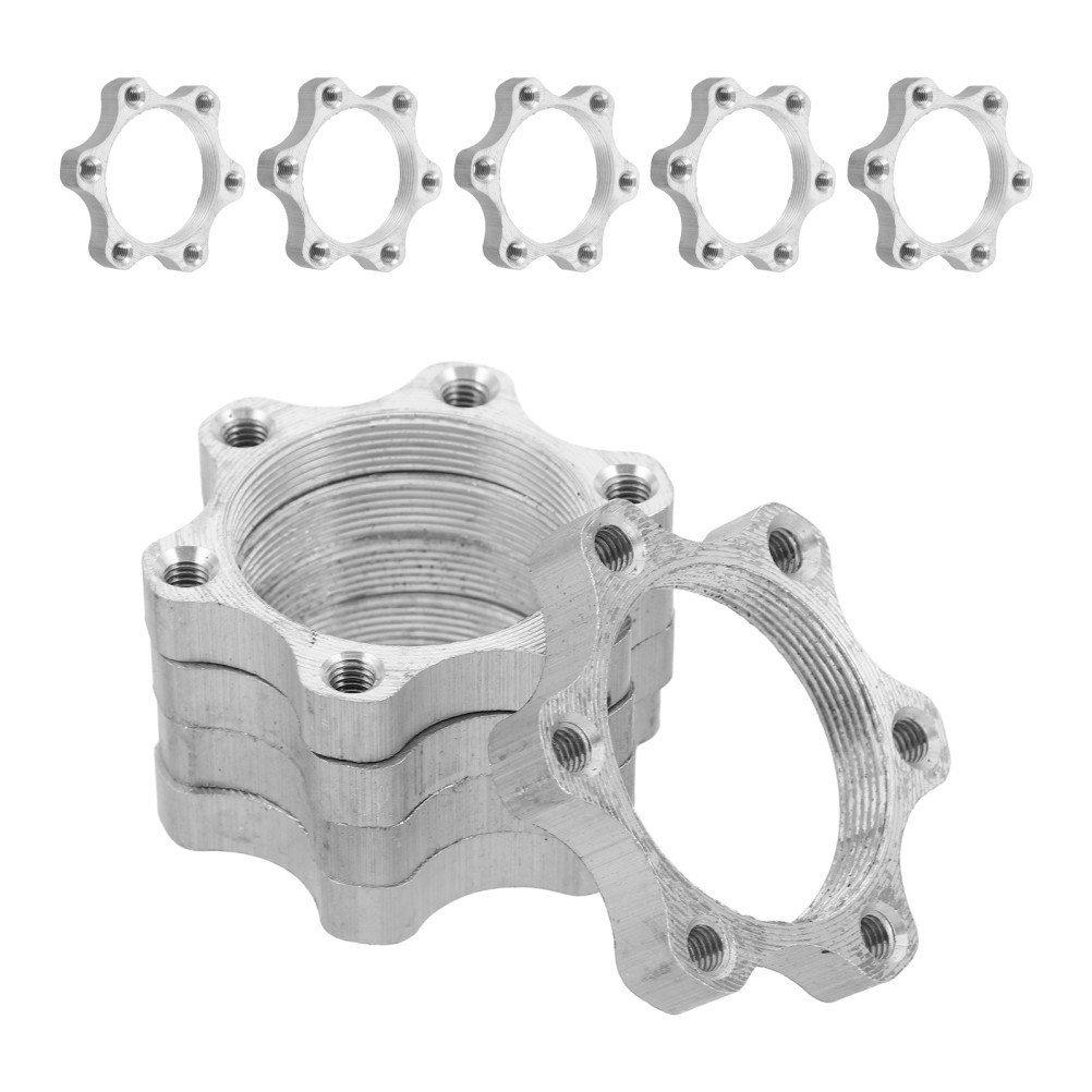 10Pcs Bike Disc Brake Hub Adapter Silver Aluminum Alloy Rear Brake Rotor Base