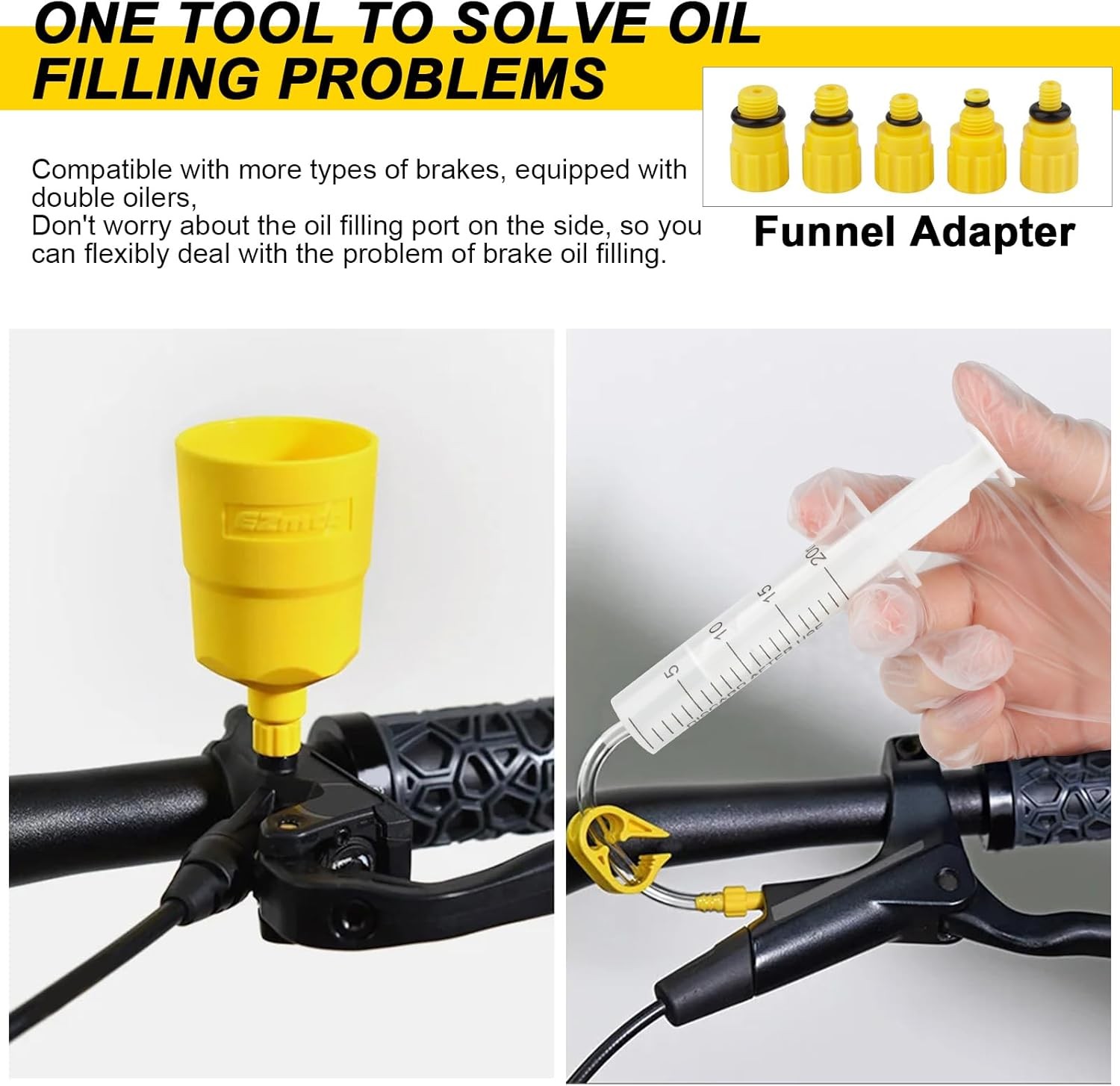 Hydraulic Brake Bleed Kit for Shimano,TEKTRO, MAGURA and Other Mineral Oil Brake